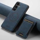 For Samsung Galaxy S25+ 5G Suteni H17 Litchi Texture Leather MagSafe Detachable Wallet Phone Case(Blue) - 2