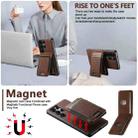 For Samsung Galaxy S25 5G Suteni H17 Litchi Texture Leather MagSafe Detachable Wallet Phone Case(Brown) - 3