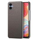For Samsung Galaxy A04e Litchi Oil Edge Leather Back Phone Case(Grey) - 1