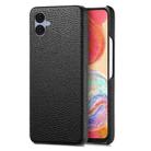 For Samsung Galaxy A04e Litchi Oil Edge Leather Back Phone Case(Black) - 1