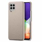 For Samsung Galaxy A22 4G Litchi Oil Edge Leather Back Phone Case(Khaki) - 1