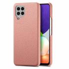 For Samsung Galaxy A22 4G Litchi Oil Edge Leather Back Phone Case(Pink) - 1