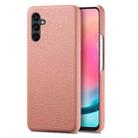 For Samsung Galaxy A24 Litchi Oil Edge Leather Back Phone Case(Pink) - 1