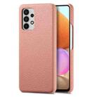 For Samsung Galaxy A32 4G Litchi Oil Edge Leather Back Phone Case(Pink) - 1
