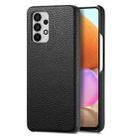 For Samsung Galaxy A32 4G Litchi Oil Edge Leather Back Phone Case(Black) - 1