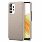 For Samsung Galaxy  A33 5G Litchi Oil Edge Leather Back Phone Case(Khaki) - 1