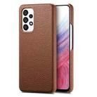 For Samsung Galaxy A53 5G Litchi Oil Edge Leather Back Phone Case(Brown) - 1