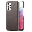 For Samsung Galaxy A53 5G Litchi Oil Edge Leather Back Phone Case(Grey) - 1