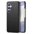 For Samsung Galaxy S24 5G Litchi Oil Edge Leather Back Phone Case(Black) - 1