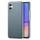For Samsung Galaxy A05 Litchi Oil Edge Leather Back Phone Case(Blue) - 1