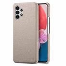 For Samsung Galaxy A13 4G Litchi Oil Edge Leather Back Phone Case(Khaki) - 1