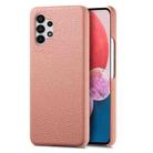 For Samsung Galaxy A13 4G Litchi Oil Edge Leather Back Phone Case(Pink) - 1