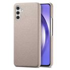 For Samsung Galaxy A54 5G Litchi Oil Edge Leather Back Phone Case(Khaki) - 1