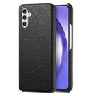 For Samsung Galaxy A54 5G Litchi Oil Edge Leather Back Phone Case(Black) - 1