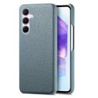 For Samsung Galaxy A55 5G Litchi Oil Edge Leather Back Phone Case(Blue) - 1