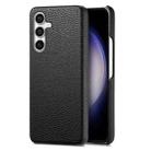 For Samsung Galaxy S23 FE 5G Litchi Oil Edge Leather Back Phone Case(Black) - 1