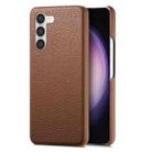 For Samsung Galaxy S23 5G Litchi Oil Edge Leather Back Phone Case(Brown) - 1