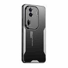 For OPPO Reno11 Pro Global Blade Series TPU Hybrid Metal Phone Case(Silver) - 1