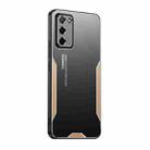 For OPPO A55 Blade Series TPU Hybrid Metal Phone Case(Gold) - 1