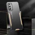 For OPPO A55 Blade Series TPU Hybrid Metal Phone Case(Gold) - 3