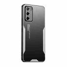 For OPPO A55 Blade Series TPU Hybrid Metal Phone Case(Silver) - 1