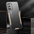 For OPPO A55 Blade Series TPU Hybrid Metal Phone Case(Silver) - 3