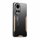 For OPPO Reno10 Global Blade Series TPU Hybrid Metal Phone Case(Gold) - 1