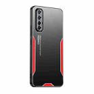 For OPPO Reno3 Pro Blade Series TPU Hybrid Metal Phone Case(Red) - 1