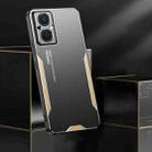 For OPPO A96 Blade Series TPU Hybrid Metal Phone Case(Gold) - 3