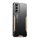 For OPPO A93 Blade Series TPU Hybrid Metal Phone Case(Gold) - 1