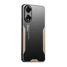 For OPPO A1 Pro Blade Series TPU Hybrid Metal Phone Case(Gold) - 1