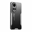 For OPPO Reno10 Pro Global Blade Series TPU Hybrid Metal Phone Case(Silver) - 1