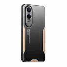 For OPPO  K12X Blade Series TPU Hybrid Metal Phone Case(Gold) - 1