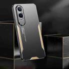 For OPPO  K12X Blade Series TPU Hybrid Metal Phone Case(Gold) - 3