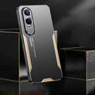 For OPPO  K12X Blade Series TPU Hybrid Metal Phone Case(Silver) - 3