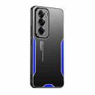 For OPPO Reno12 Global Blade Series TPU Hybrid Metal Phone Case(Blue) - 1