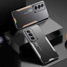 For OPPO Reno12 Global Blade Series TPU Hybrid Metal Phone Case(Blue) - 2