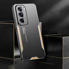 For OPPO Reno12 Global Blade Series TPU Hybrid Metal Phone Case(Blue) - 3