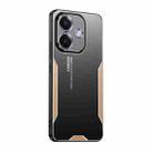 For OPPO A3X  Global Blade Series TPU Hybrid Metal Phone Case(Gold) - 1