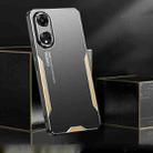For OPPO A1 Blade Series TPU Hybrid Metal Phone Case(Blue) - 3
