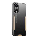 For OPPO A58 4G Blade Series TPU Hybrid Metal Phone Case(Gold) - 1