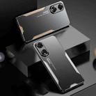 For OPPO A58 4G Blade Series TPU Hybrid Metal Phone Case(Gold) - 2