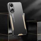 For OPPO A58 4G Blade Series TPU Hybrid Metal Phone Case(Gold) - 3
