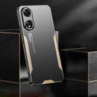 For OPPO A58 4G Blade Series TPU Hybrid Metal Phone Case(Silver) - 3