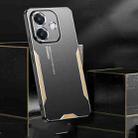 For OPPO A5 Pro Global Blade Series TPU Hybrid Metal Phone Case(Gold) - 3
