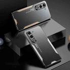 For OPPO A5 5G Global Blade Series TPU Hybrid Metal Phone Case(Silver) - 3