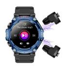 T96 1.52 inch Amoled Screen 2 in 1 Bluetooth Earphone Smart Watch(Blue) - 2