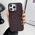 For iPhone 15 Pro MagSafe Thermal Sensor Discoloration Silicone Phone Case(Dark Brown) - 1