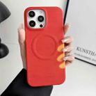 For iPhone 15 Pro MagSafe Thermal Sensor Discoloration Silicone Phone Case(Red) - 1