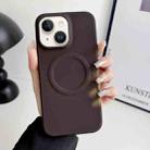 For iPhone 14 MagSafe Thermal Sensor Discoloration Silicone Phone Case(Dark Brown) - 1